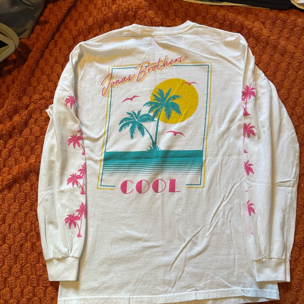 Jonas Brothers “Cool” Long Sleeve Palm Tree Tee Merch - Medium